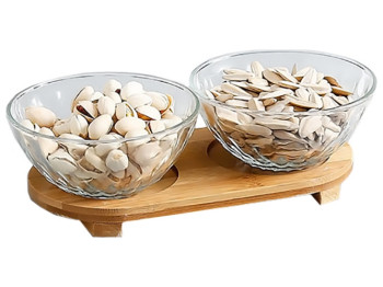 Менажницы на подставке Glass 25х12х7см (цена за набор 3 предмета)