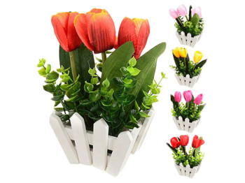 Штучні квіти в горщику Парканчик