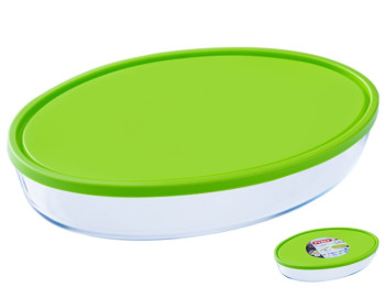 Форма скляна Pyrex з кришкою, 35х24х6см, 3л, 3426470281751