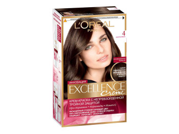 Краска для волос "Excellence Creme" повышенной устойчивости, оттенок 4