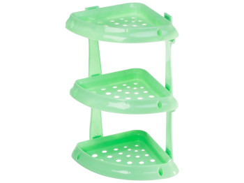 Полиця R plastic, кутова, 3 яруси, салатова, 14305