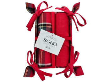 Набор полотенец Soho Sell Red, хлопок, 40×60см, цвет красный, 2шт