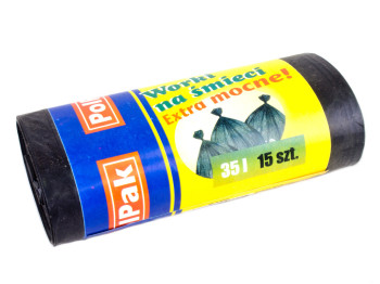 Мусорные пакеты  35лx15шт. РOLPAK