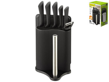 Набор ножей Maestro, овощечистка, подставка, держатель полотенец, разделочная доска (цена за 8 пред)