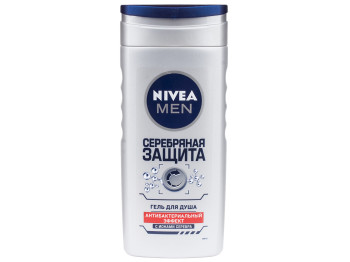 Гель для душу Nivea men "Срібний захист" для чоловіків, антибактеріальний з іонами срібла 250мл
