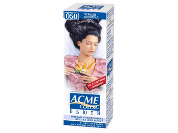 Фарба для волосся м'яка тонуюча Acme-Color "Б'юті" безаміачна Чорний виноград тон 050