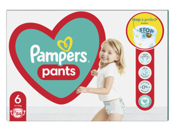Подгузники-трусики Pampers Active Baby Pants, одноразовые, супервпитывающие, размер 6, 13-19кг, 84шт