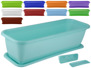 Горшок для цветов балконный с подставкой №0 470x190мм Консенсус