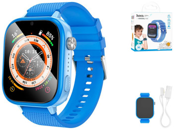 Дитячий смарт годинник Hoco Y101 4G GPS Колір Синій