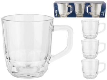 Набор чашек чайных City Glass Stanley Rose 210мл (цена за набор 3шт) 19159