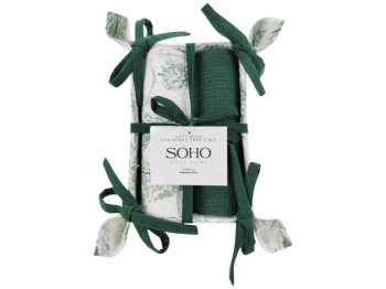 Набор полотенец Soho Christmas Tree, хлопок, 40×60см, цвет зелёно-белый, 2шт
