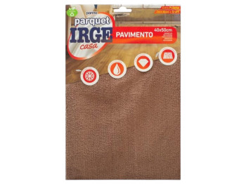 Серветка Irge для деревяної підлоги, посилена міцність, мікрофібра, 40×50см, колір коричневий