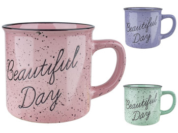Чашка Stenson "Beautiful day" 13х9,5х8,9см 350мл