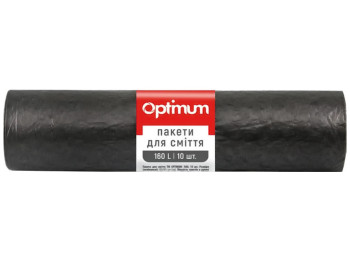 Пакет для мусора Pro-Service Optimum, 85x105, черный, LD, 160л, 10шт, 16118255