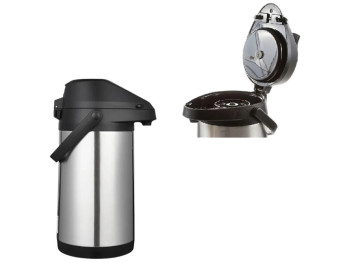 Термос помповый Stenson, нержавеющая сталь, 3л, цвет серебристый