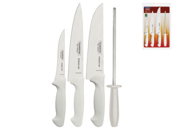 Набор ножей Tramontina Premium, 3шт-ножа, мусат (цена за набор 4шт) 7891112174450