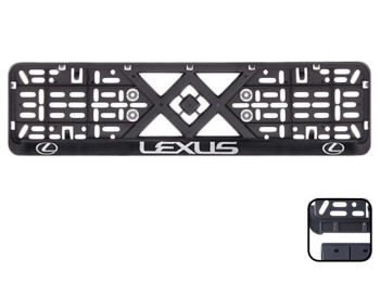 Рамка номера пластиковая с хромированной рельефной надписью LEXUS