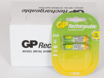 Аккумулятор GP Rechargeable AAA 600 mPa (цена за блистер 2 шт) 4891199025709