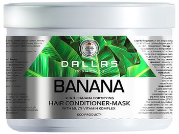 Маска-кондиціонер Dalas Banana 2в1 для зміцнення волосся з екстрактом банана 500мл