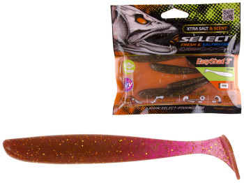Приманка силиконовая виброхвост съедобная Select Easy Shad 3" col.999 75мм (цена за упаковку 5шт)