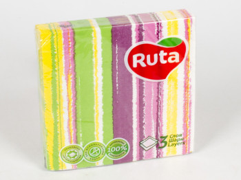Салфетки "Ruta Art" - "Рваные полоски" трехсл. 33x33см  20шт