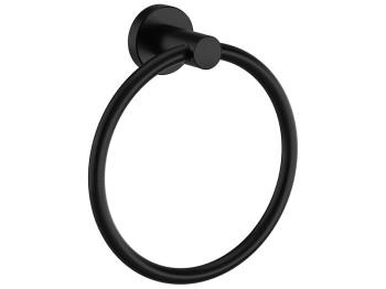 Вешалка-кольцо для полотенец Black, металлическая, круглая, 16,5×19 см
