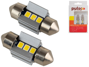 Лампа Pulso софитные LED SV8.5/T, 11x28мм, 3 SMD-2835, 9-18v, 210Lm (цена за 2шт) (LP-66028)