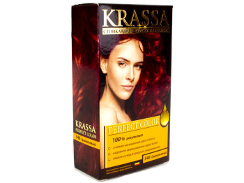 Гель-краска для волос стойкая "Krassa Perfect Color" с окислителем 9% тон 546 Гранатовый