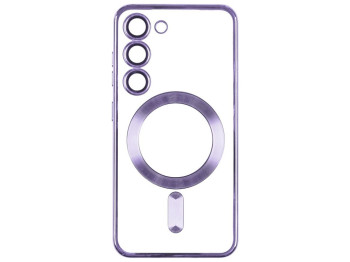 Чехол TPU Metallic Full Camera with Magsafe для Samsung Galaxy S23 Plus Цвет Purple