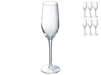 Набор бокалов ARCOROC Mineral, стекло, для шампанского, 160мл, (цена за набор 6шт)