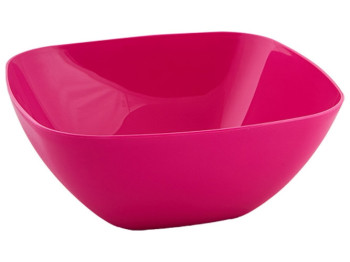 Салатница 24х24х9,5см, 2,5л (цвет темно - розовый) 168003