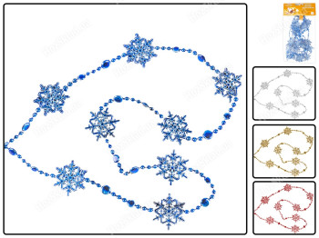 Гирлянда декоративная Stenson Снежинки 2,69м