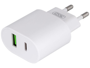 Сетевое зарядное устройство XO L81A EU PD20W+QC3.0 Type-C to Lightning 2USB Цвет Белый