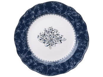 Тарелка Vintage Blue фарфоровая синяя 26×26×2.5 см