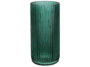 Ваза скляна Emerald, D9х19,5см, колір - смарагд