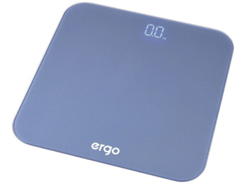 Ваги електронні підлогові Ergo PS 390, до 150 кг, 3×AAA, скло загартоване, 30×30см, колір блакитний