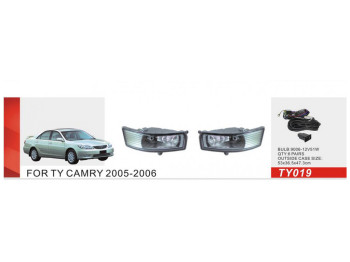Фары дополнительные DLAA TY-019, для Toyota Camry XV30 (2004-2006), 9006, 12V, 51W, с проводкой