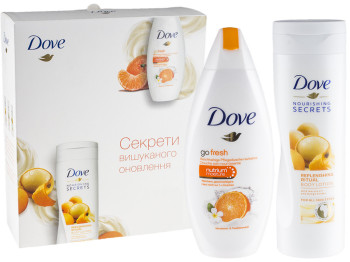Набір подарунковий жіночий Dove "Вишукане відновлення" (гель для душу 250мл+лосьйон для тіла 250мл)