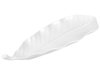 Блюдо Лист, порцеляна, 37×13×5см, колір білий