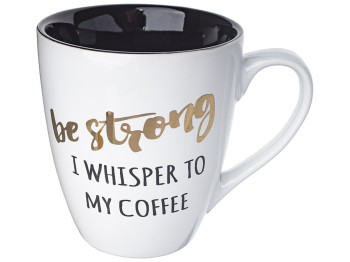 Чашка Besser "I whisper to my coffee" 13,3х10х11,3см 550мл