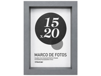 Фоторамка Restaer, серая, для фото 15×20 см (6×8)