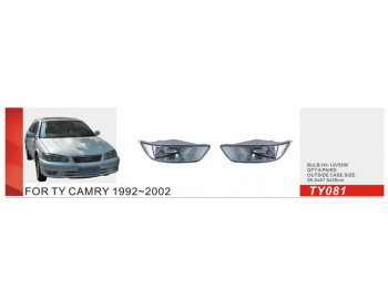 Фары дополнительные TY-081, для Toyota Camry 20 (1999-2002), H3, 12V, 55W, с проводкой