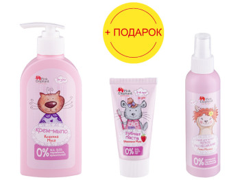 Набір PinkElephant (Крем-мило 250мл+спрей для волосся 150мл) в подарунок зубна паста 50мл