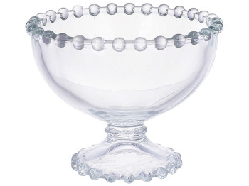 Пиала на ножке стеклянная прозрачная Bauble, 11x9см