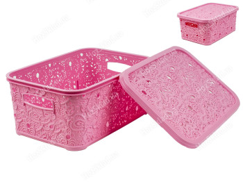 Кошик "Ажур" (колір - рожевий) 6л Efe plastics
