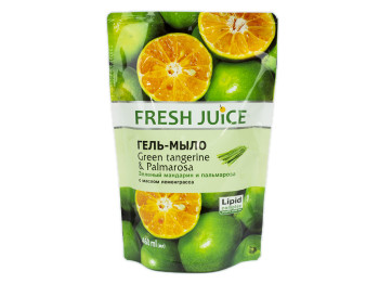 Гель-мило Fresh juice "Зелений мандарин і пальмароза" 460мл (дой-пак)