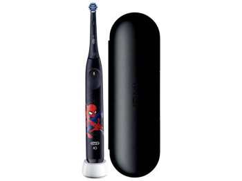 Електрична зубна щітка Oral-B iO Kids Spider-Man, акумуляторна, 3 режими, колір чорний