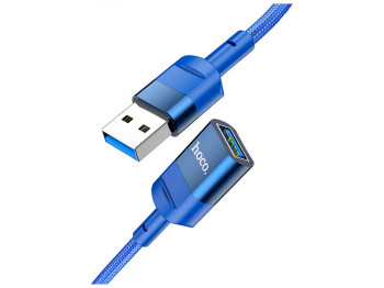 USB Удлинитель Hoco U107 USB male to USB female USB3.0, Синий