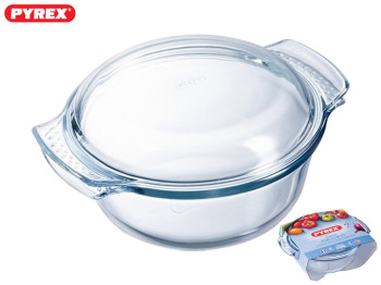 Каструля термоскло Pyrex "Classic" кругла, з кришкою 1л+400мл 01028