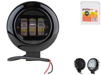Фара рабочего света Pulso, WLP-30A BK SPOT, 3Led х 10W, 116х58х134мм, 9-36V, 30W, 6000K